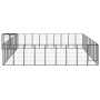 Jaula perros 42 paneles acero recubierto polvo negro 50x100 cm de vidaXL, Casetas y cercados para perros - Ref: Foro24-311595...