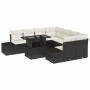 Conjunto de sofá de jardín con cojín 9 pcs Negro y crema en Sofás de exterior | Comprar online en Foru.es