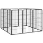 Jaula perros 12 paneles acero recubierto polvo negro 50x100 cm de vidaXL, Casetas y cercados para perros - Ref: Foro24-311595...