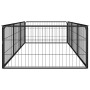 Jaula perros 8 paneles acero recubierto polvo negro 100x50 cm de vidaXL, Casetas y cercados para perros - Ref: Foro24-3115967...