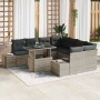 Conjunto de sofá de jardín 9 pcs Gris Claro y Gris Oscuro en Sofás de exterior | Comprar online en Foru.es
