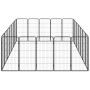 Jaula perros 24 paneles acero recubierto polvo negro 50x100 cm de vidaXL, Casetas y cercados para perros - Ref: Foro24-311596...