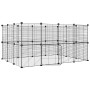 Jaula para mascotas de 28 paneles puerta acero negro 35x35 cm de vidaXL, Jaulas y habitáculos para animales pequeños - Ref: F...