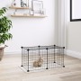 Jaula para mascotas de 8 paneles acero negro 35x35cm de vidaXL, Jaulas y habitáculos para animales pequeños - Ref: Foro24-311...