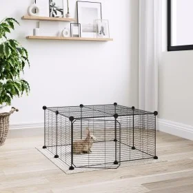 Pet cage with 12 panels black steel door 35x35cm by vidaXL, Cages and habitats for small animals - Ref: Foro24-3114054, Price...