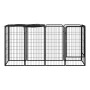Jaula perros 10 paneles acero recubierto polvo negro 50x100cm de vidaXL, Casetas y cercados para perros - Ref: Foro24-3115948...