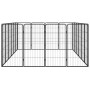 Jaula perros 20 paneles acero recubierto polvo negro 50x100cm de vidaXL, Casetas y cercados para perros - Ref: Foro24-3115961...