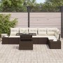Conjunto de sofá de jardín 7 pcs Marrón Poliratán en Sofás de exterior | Comprar online en Foru.es