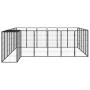 Jaula perros 26 paneles acero recubierto polvo negro 50x100 cm de vidaXL, Casetas y cercados para perros - Ref: Foro24-311595...