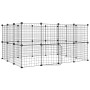 Jaula para mascotas de 28 paneles puerta acero negro 35x35 cm de vidaXL, Jaulas y habitáculos para animales pequeños - Ref: F...
