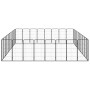 Jaula perros 36 paneles acero recubierto polvo negro 50x100 cm de vidaXL, Casetas y cercados para perros - Ref: Foro24-311596...