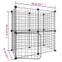 Jaula para mascotas de 12 paneles puerta acero negro 35x35cm de vidaXL, Jaulas y habitáculos para animales pequeños - Ref: Fo...