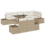 Conjunto de sofá de jardín 9 pcs Beige Poliratán en Sofás de exterior | Comprar online en Foru.es