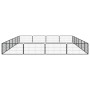 Jaula perros 20 paneles acero recubierto polvo negro 100x50 cm de vidaXL, Casetas y cercados para perros - Ref: Foro24-311597...