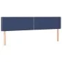Blue fabric headboard with LED 200x5x78/88 cm by vidaXL, Headboards and footboards - Ref: Foro24-3121500, Price: 56,48 €, Dis...