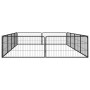 Jaula perros 12 paneles acero recubierto polvo negro 100x50 cm de vidaXL, Casetas y cercados para perros - Ref: Foro24-311596...