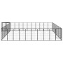 Jaula perros 46 paneles acero recubierto polvo negro 50x100 cm de vidaXL, Casetas y cercados para perros - Ref: Foro24-311595...