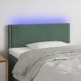 Dark green velvet LED headboard 80x5x78/88 cm by vidaXL, Headboards and footboards - Ref: Foro24-3121505, Price: 37,57 €, Dis...