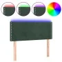 Dark green velvet LED headboard 80x5x78/88 cm by vidaXL, Headboards and footboards - Ref: Foro24-3121505, Price: 37,57 €, Dis...