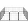 Jaula perros 28 paneles acero recubierto polvo negro 50x100 cm de vidaXL, Casetas y cercados para perros - Ref: Foro24-311596...