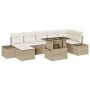Conjunto de sofá de jardín 8 pcs Beige Poliratán en Sofás de exterior | Comprar online en Foru.es