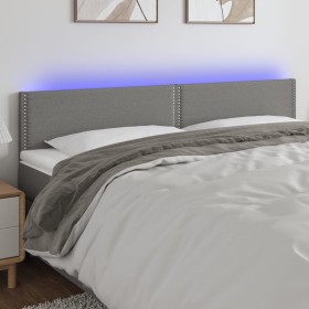 Cabecero con LED de tela gris oscuro 200x5x78/88 cm de vidaXL, Cabeceros y pies de cama - Ref: Foro24-3121495, Precio: 57,45 ...