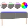 Dark gray fabric headboard with LED 200x5x78/88 cm by vidaXL, Headboards and footboards - Ref: Foro24-3121495, Price: 56,48 €...