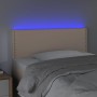 Cabecero con LED cuero sintético color capuchino 90x5x78/88 cm de vidaXL, Cabeceros y pies de cama - Ref: Foro24-3121555, Pre...