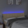 Cabecero con LED de tela color crema 144x5x78/88 cm de vidaXL, Cabeceros y pies de cama - Ref: Foro24-3121615, Precio: 56,86 ...