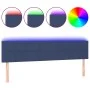Blue fabric headboard with LED 200x5x78/88 cm by vidaXL, Headboards and footboards - Ref: Foro24-3121640, Price: 70,05 €, Dis...