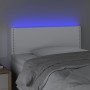 Cabecero con LED cuero sintético blanco 80x5x78/88 cm de vidaXL, Cabeceros y pies de cama - Ref: Foro24-3121545, Precio: 43,6...