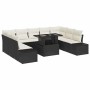 Conjunto de sofá de jardín 10 pcs Negro Poliratán en Sofás de exterior | Comprar online en Foru.es