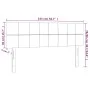Light gray velvet headboard with LED 144x5x78/88 cm by vidaXL, Headboards and footboards - Ref: Foro24-3121660, Price: 63,89 ...