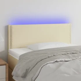 Kopfteil mit LED-Creme-Kunstleder 100x5x78/88 cm von vidaXL, Kopf- und Fußteile - Ref: Foro24-3121558, Preis: 39,88 €, Rabatt: %
