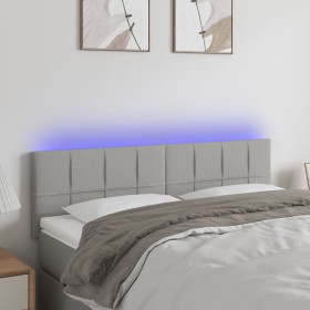Cabecero con LED de tela gris claro 144x5x78/88 cm de vidaXL, Cabeceros y pies de cama - Ref: Foro24-3121610, Precio: 66,93 €...