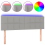 Cabecero con LED de tela gris claro 144x5x78/88 cm de vidaXL, Cabeceros y pies de cama - Ref: Foro24-3121610, Precio: 66,93 €...