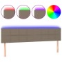 Cabecero con LED de tela gris taupe 180x5x78/88 cm de vidaXL, Cabeceros y pies de cama - Ref: Foro24-3121630, Precio: 63,72 €...