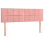 Cabecero con LED de terciopelo rosa 144x5x78/88 cm de vidaXL, Cabeceros y pies de cama - Ref: Foro24-3121665, Precio: 57,35 €...