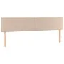Cabecero con LED cuero sintético color capuchino 200x5x78/88 cm de vidaXL, Cabeceros y pies de cama - Ref: Foro24-3121585, Pr...