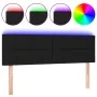 Black fabric headboard with LED 144x5x78/88 cm by vidaXL, Headboards and footboards - Ref: Foro24-3121612, Price: 74,56 €, Di...