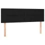 Black fabric headboard with LED 144x5x78/88 cm by vidaXL, Headboards and footboards - Ref: Foro24-3121612, Price: 74,56 €, Di...