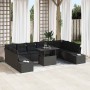 Conjunto de sofá de jardín 11 pcs Negro Poliratán en Sofás de exterior | Comprar online en Foru.es