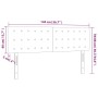 Cabecero con LED cuero sintético negro 144x5x78/88 cm de vidaXL, Cabeceros y pies de cama - Ref: Foro24-3121706, Precio: 60,2...
