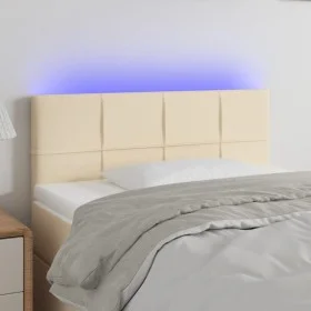 Cabecero con LED de tela color crema 100x5x78/88 cm de vidaXL, Cabeceros y pies de cama - Ref: Foro24-3121607, Precio: 48,99 ...