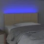 Cream fabric headboard with LED 100x5x78/88 cm by vidaXL, Headboards and footboards - Ref: Foro24-3121607, Price: 48,99 €, Di...