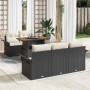 Conjunto de sofá de jardín 6 pcs Negro Poliratán en Sofás de exterior | Comprar online en Foru.es
