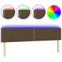 Dunkelbraunes Stoffkopfteil mit LED 200x5x78/88 cm von vidaXL, Kopf- und Fußteile - Ref: Foro24-3121497, Preis: 57,39 €, Raba...