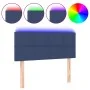 Blue fabric headboard with LED 80x5x78/88 cm by vidaXL, Headboards and footboards - Ref: Foro24-3121592, Price: 37,57 €, Disc...