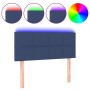 Cabecero con LED de tela azul 80x5x78/88 cm de vidaXL, Cabeceros y pies de cama - Ref: Foro24-3121592, Precio: 35,40 €, Descu...