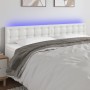 Cabecero con LED cuero sintético blanco 200x5x78/88 cm de vidaXL, Cabeceros y pies de cama - Ref: Foro24-3121721, Precio: 70,...